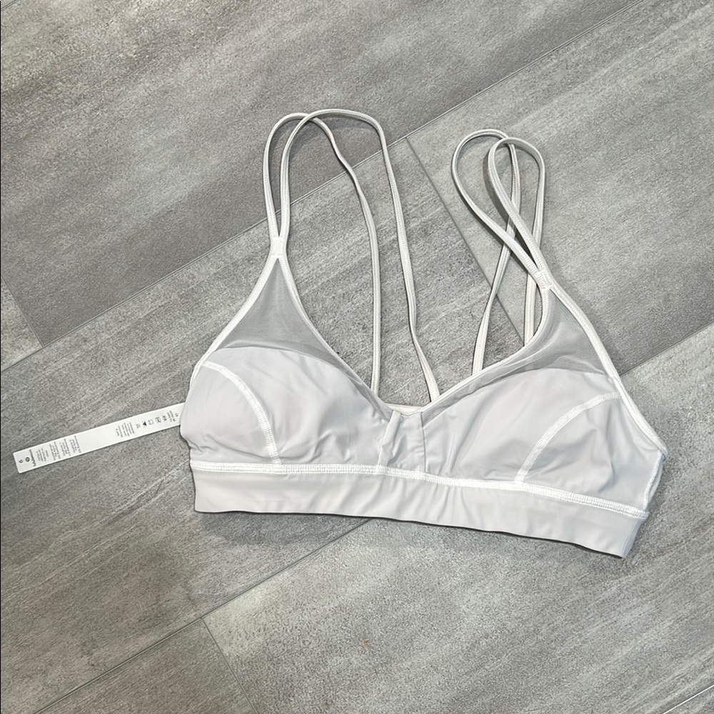 Lululemon bra, white, size 6. Purchased on clearance, too small.